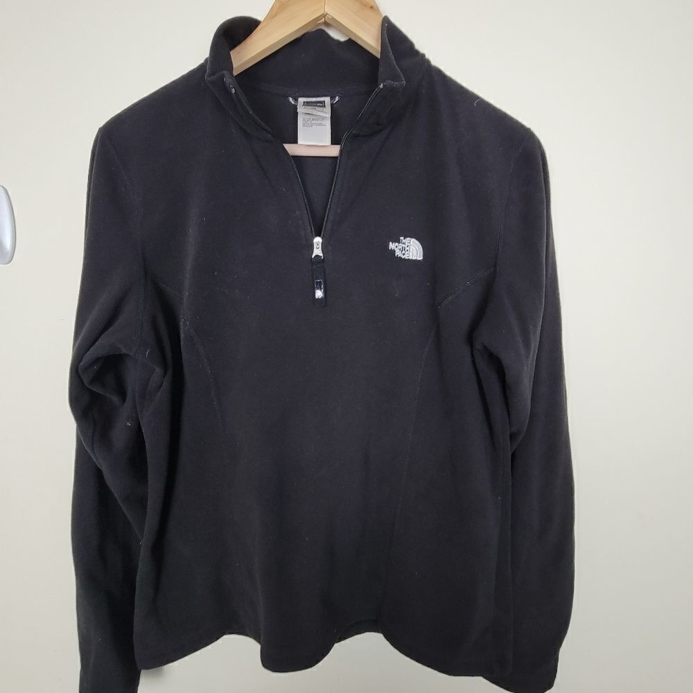 The North Face Half Zip Lightweight Fleece Pullover Black Women's Large